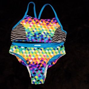 speedo girls two piece